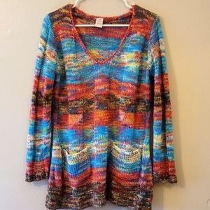 Colorful Bobbie Brooks knited sweater with pockets